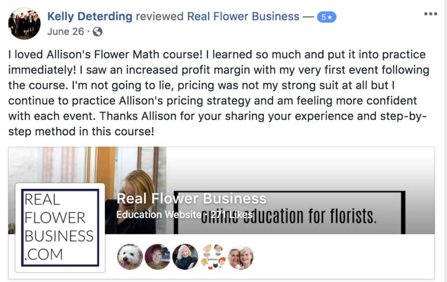 Flower Math, pricing for florists